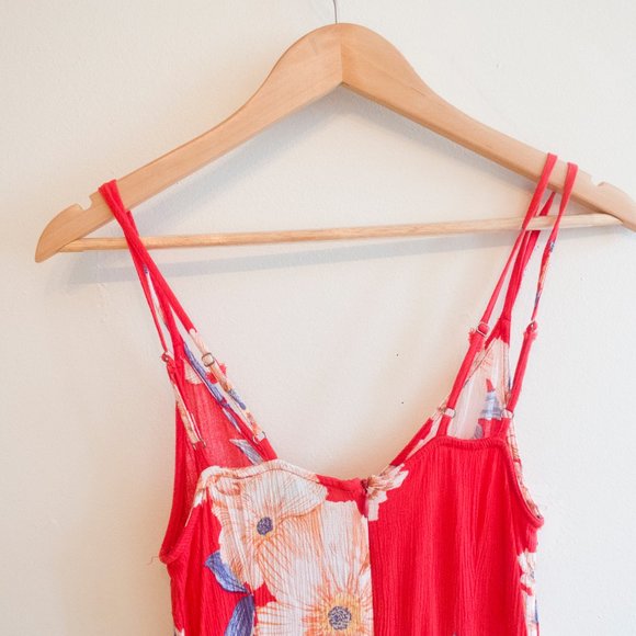 Red Floral Jumpsuit - Picture 3 of 7